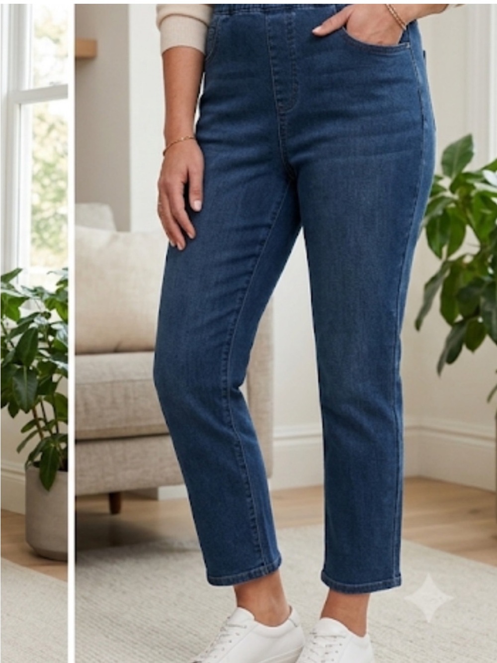 Angels Forever Young Pull On Jeans Size Petite 16 Blue 26.5"
Inseam